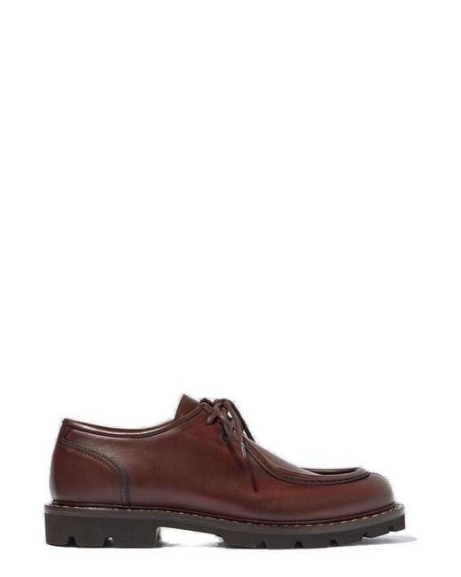 Scarosso Brown Damiano Lace-up Derby Shoes for men