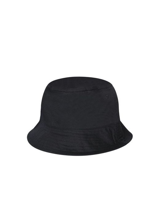 Versace Black Logo Embroidered Bucket Hat for men