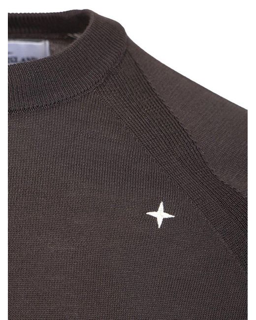 Stone Island Gray Sweater With Logo for men