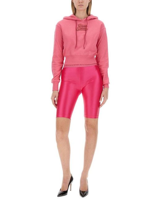 Versace Pink Logo Cycling Shorts