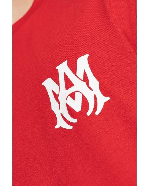 Amiri Red Ma Core Logo T-Shirt for men