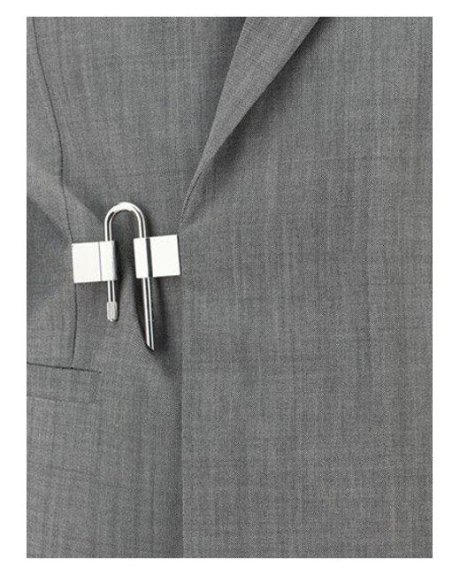 Givenchy Gray U-lock Long-sleeved Blazer for men