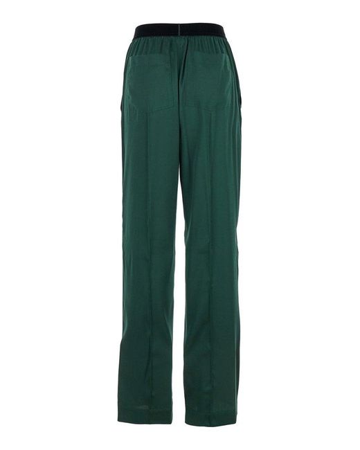 Tom Ford Green Relaxed Pants With Logo Detail