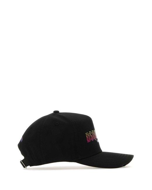 DSquared² Black Gabardine Baseball Cap