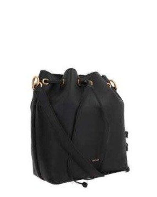 Bally Black Drawstring Bucket Bag