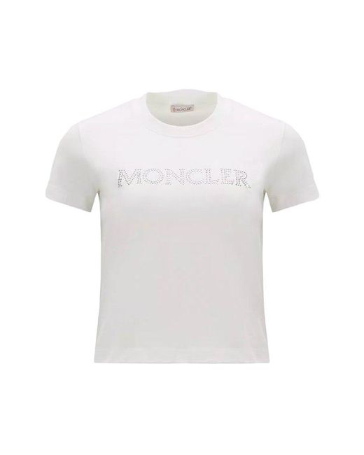Moncler White T-Shirts And Polos