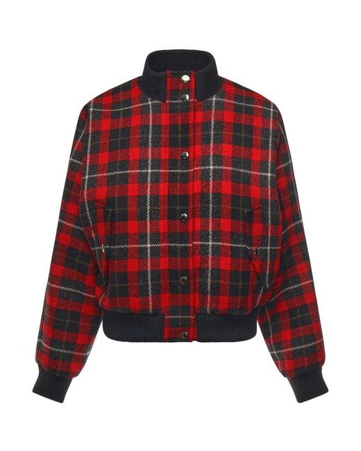 Dior Red Checked Bomber Jacket