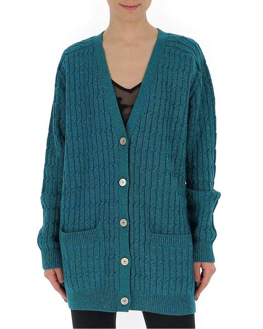 green cable cardigan