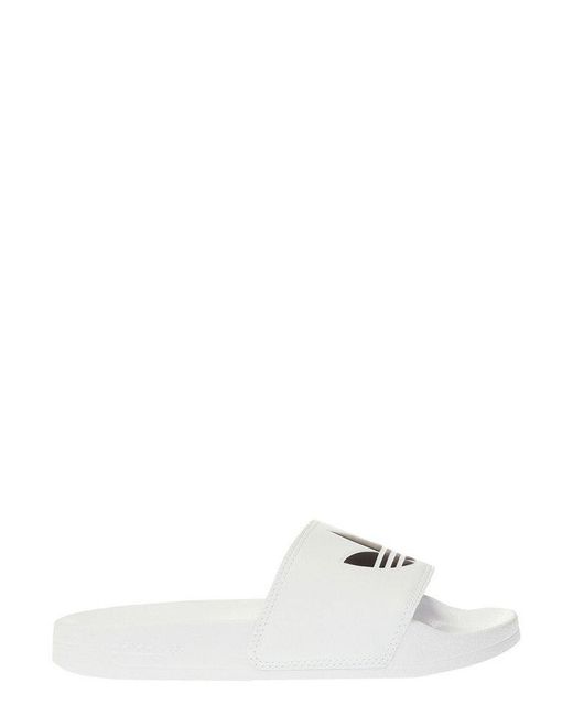 Adidas Originals White Adilette Lite Slip-on Slides