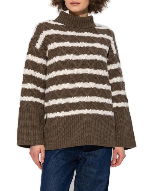 Samsøe & Samsøe Brown 'kassandra' Turtleneck Sweater
