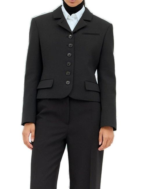 The Row Black Single-breasted Fitted Jacket