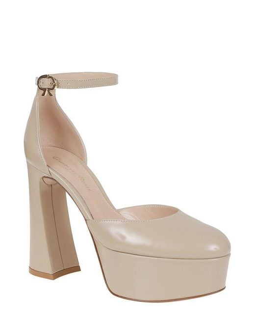 Gianvito Rossi Natural Nuit Ankle Strap Pumps