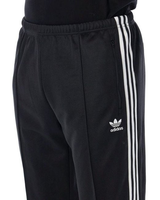 Adidas Originals Black Beckenbauer Straight Leg Track Pants for men