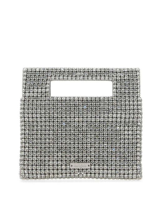 Cult Gaia Synthetic Lucinda Nano Mini Tote Bag in Silver (Gray) | Lyst