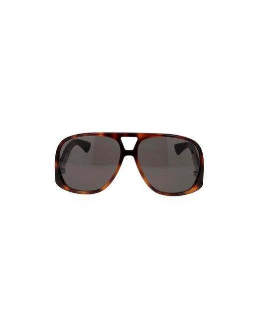 Saint Laurent Black Aviator-frame Sunglasses for men