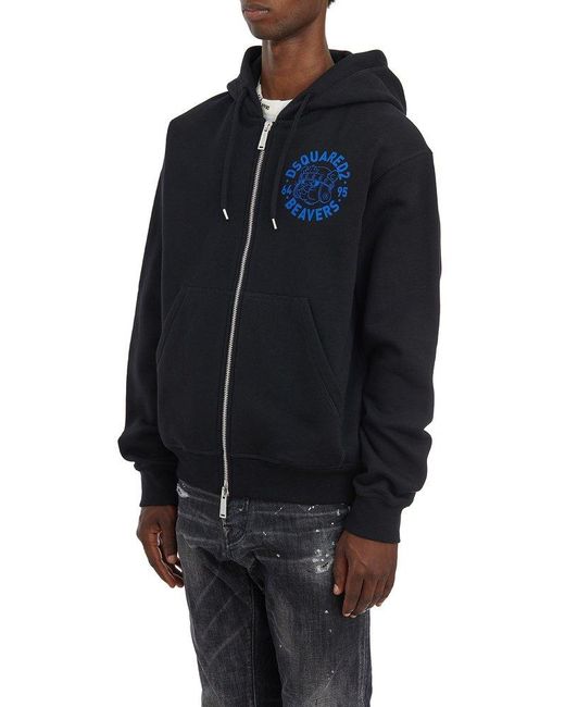 Dsquared zip up hoodie sale