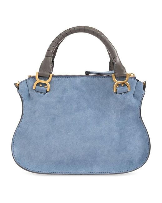 Chloé Blue Marcie Zip-up Top Handle Bag