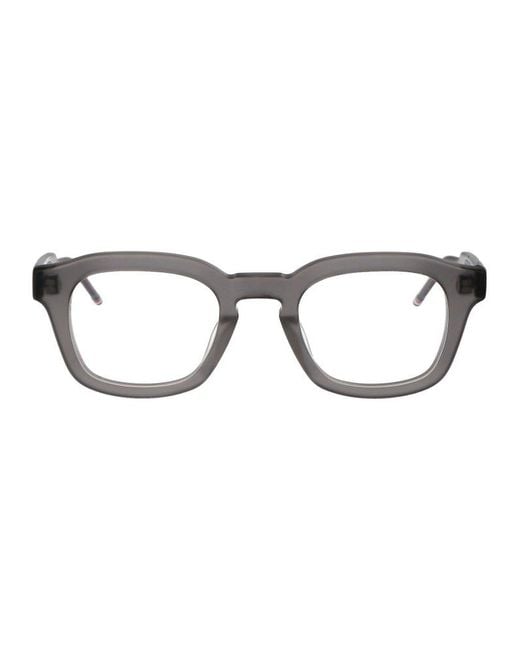 Thom Browne Brown Square Frame Glasses
