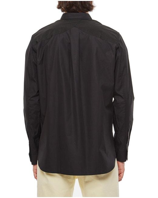 Junya Watanabe Black Long-sleeved Buttoned Shirt for men