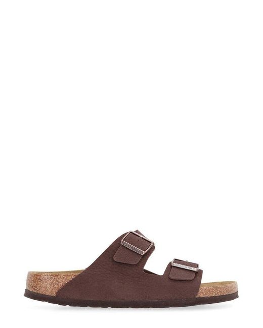 Birkenstock Brown Arizona Double Strap Slides for men