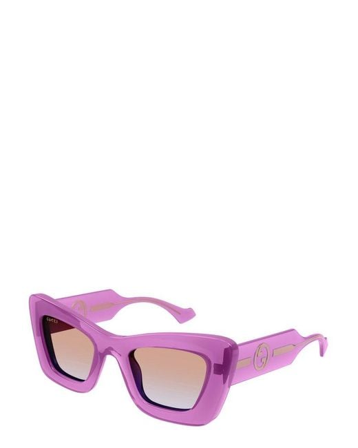 Gucci Purple Cat-eye Sunglasses