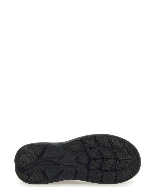 Hoka One One Black Clifton 10 Lace-Up Sneakers for men