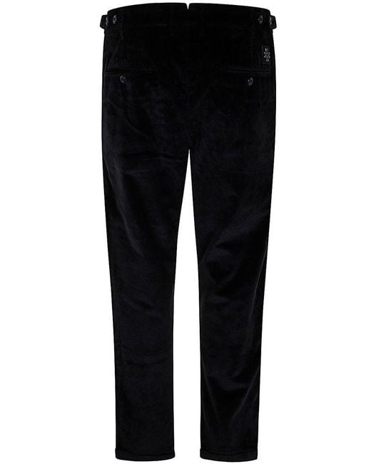 Jacob Cohen Black Pleat-Detailed Trousers for men