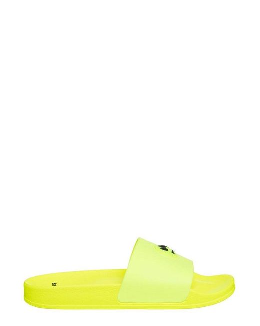 Barrow Yellow Logo Printed Chunky Sole Slides for men