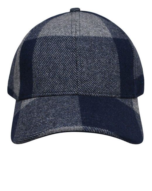 Woolrich Blue Two-tone Wool Blend Cap for men