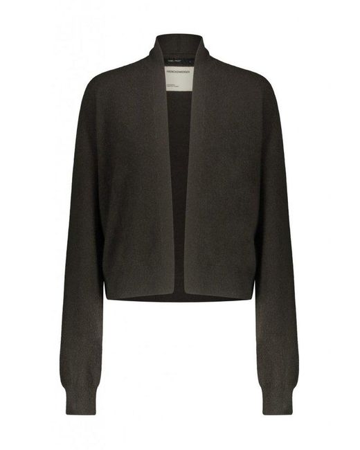 Frenckenberger Black Open Front Knitted Cardigan