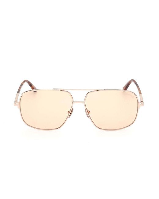 Tom Ford Natural Square-frame Sunglasses