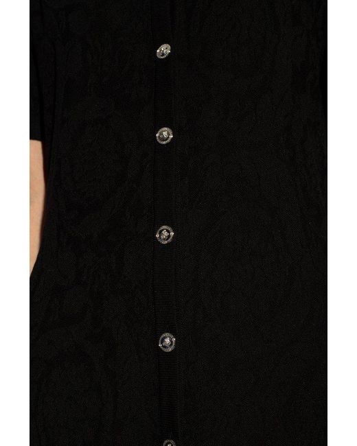 Versace Black Dress With 'Barocco' Motif