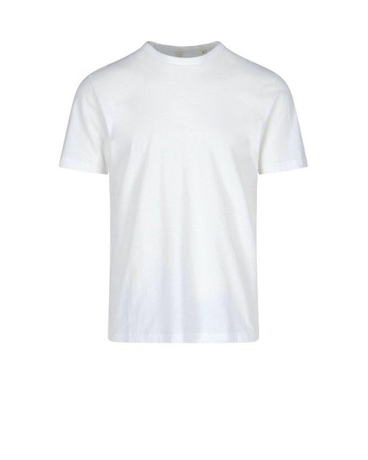 sunflower White Short Sleeved Crewneck T-shirt for men
