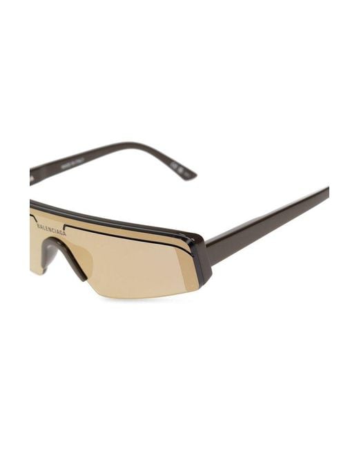 Balenciaga Brown 'ski Rectangle' Sunglasses
