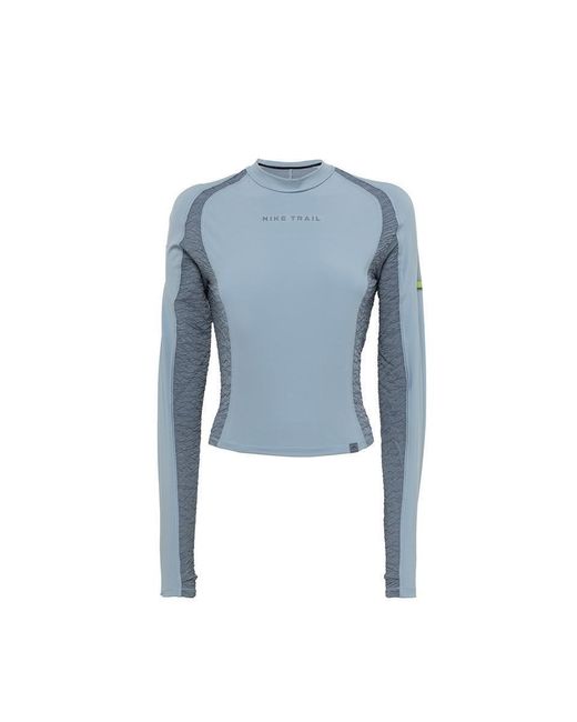 Nike Blue Trail Dri-fit Long-sleeve Running Top