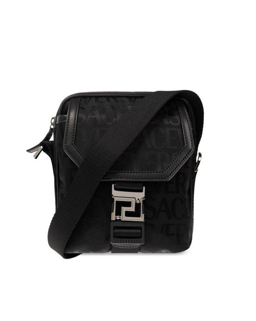 Versace Black Shoulder Bag With Logo, for men