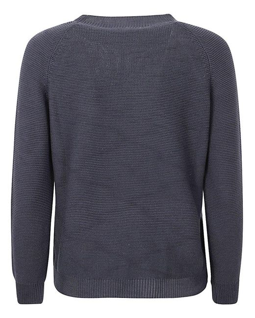 Weekend by Maxmara Blue Crewneck Relaxed Fit Jumper