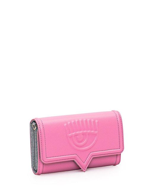 Chiara Ferragni Pink Eyelike Wallet