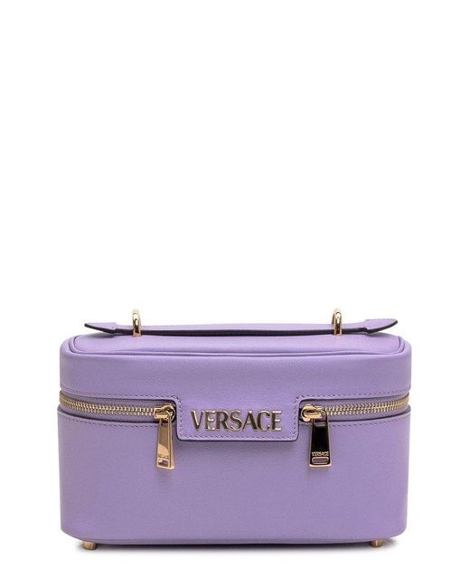 Versace Purple Tag Zipped Vanity Bag