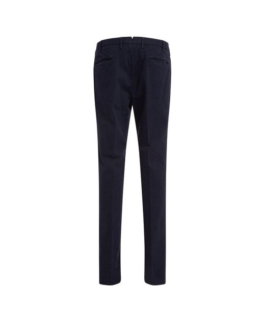 Incotex Blue Pressed-crease Straight Leg Trousers for men