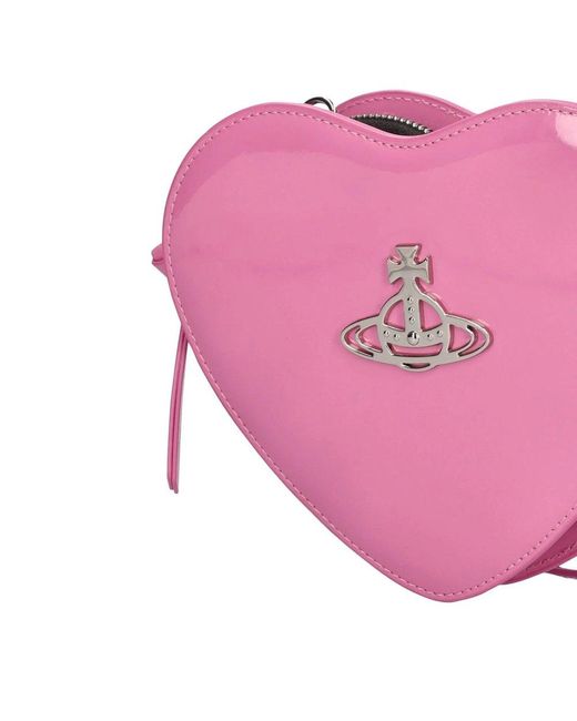 Vivienne Westwood Pink Louise Heart-shape Frame Crossbody Bag