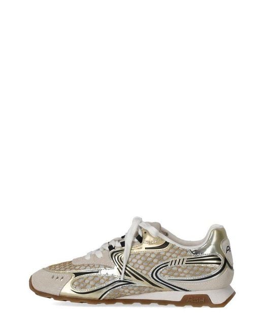 Ash White Kabuki Panelled Lace-Up Sneakers