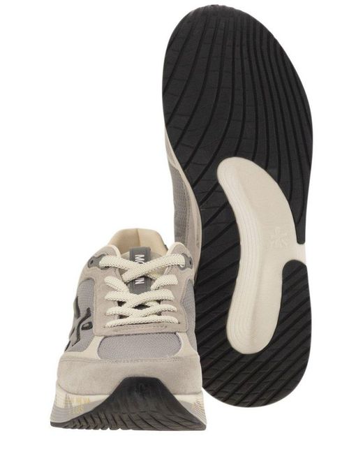 Premiata Gray Moerun Lace-Up Sneakers for men