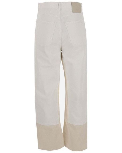 Sportmax Gray Logo Patch Baggy Trousers