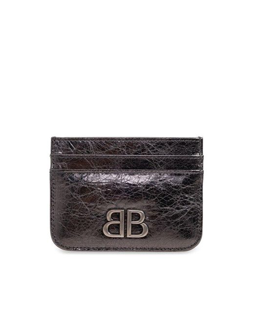 Balenciaga Black Leather Card Case,
