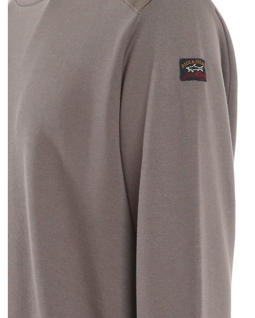 Paul & Shark Brown Long-sleeved Crewneck Sweatshirt for men