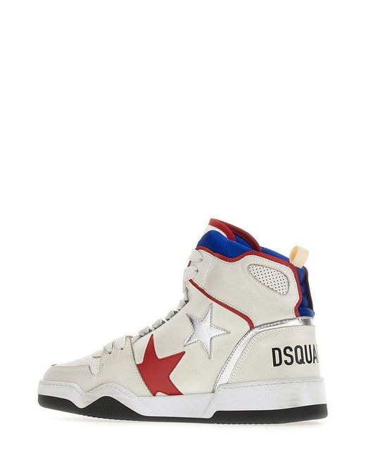 DSquared² Pink Rocco Spiker Sneakers for men