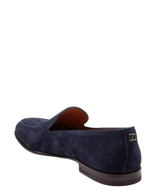 Dolce & Gabbana Blue Slip-On Loafers for men