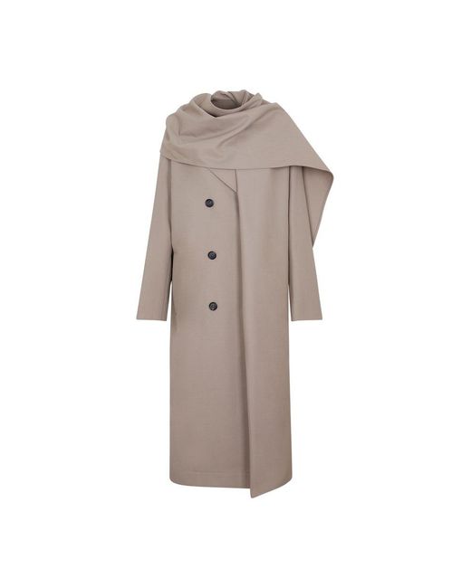 Totême  Brown Double-breasted Scarf Trench Coat