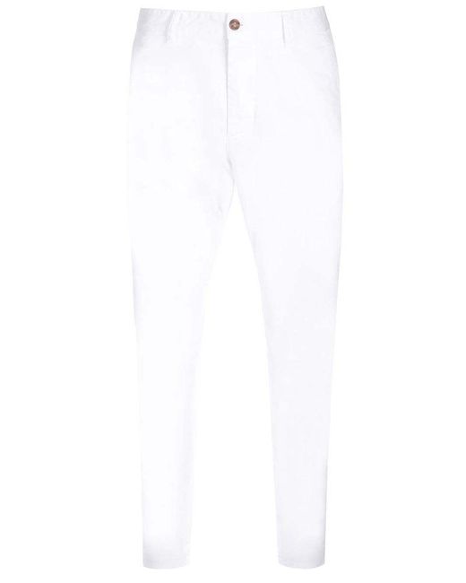 DSquared² White D2 Sexy Tapered-leg Chino Pants for men